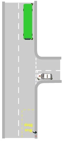 Bus Stoping near road